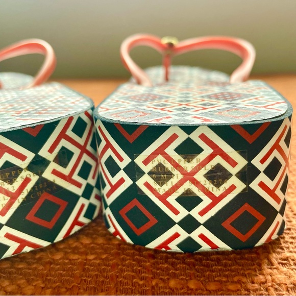 Tory Burch Platform Wedge Thong Flip Flop Sandals Thandie Logo Size 6 NWT - Picture 3 of 8